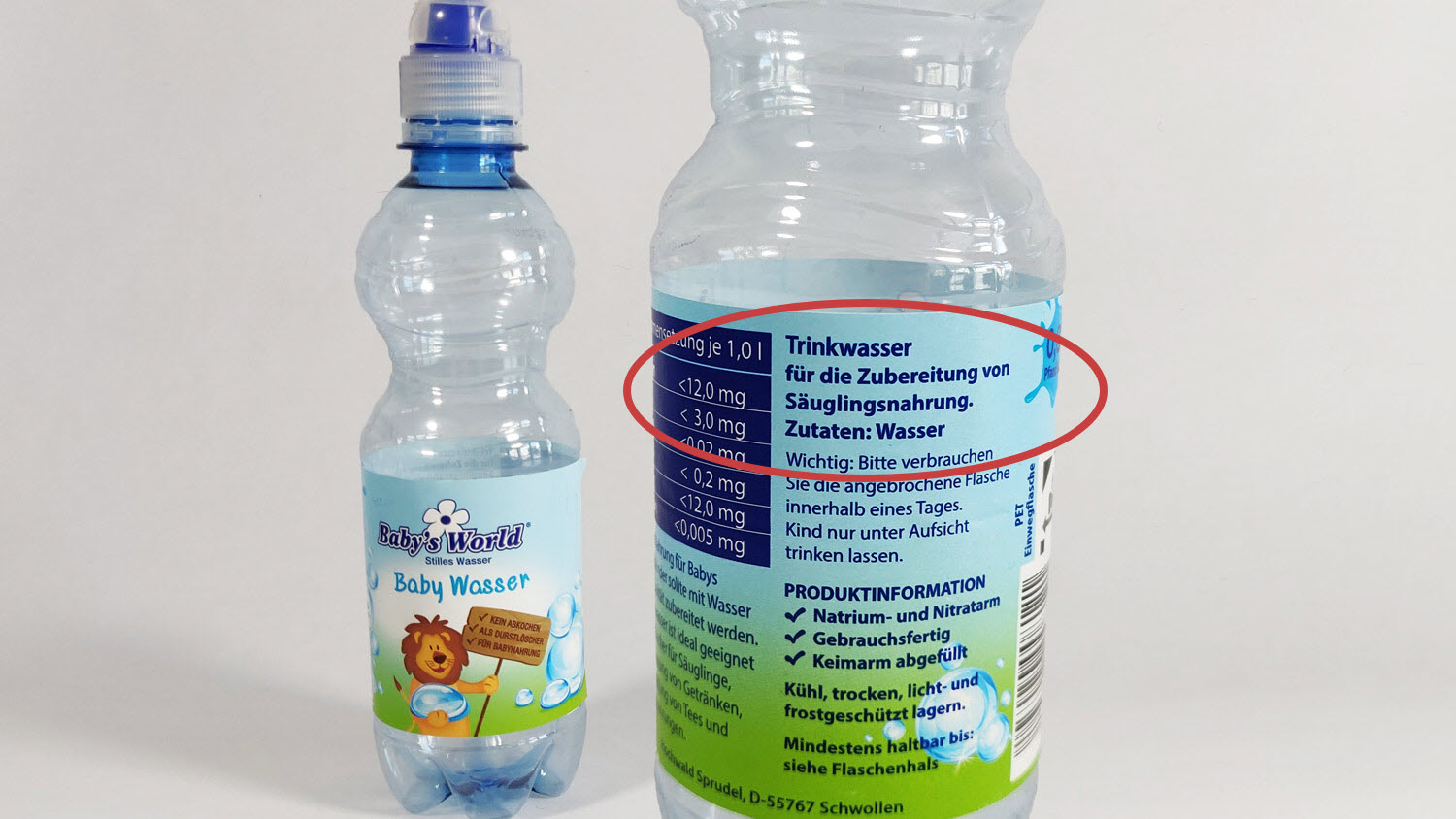 Kinderlebensmittel Babywasser VZB