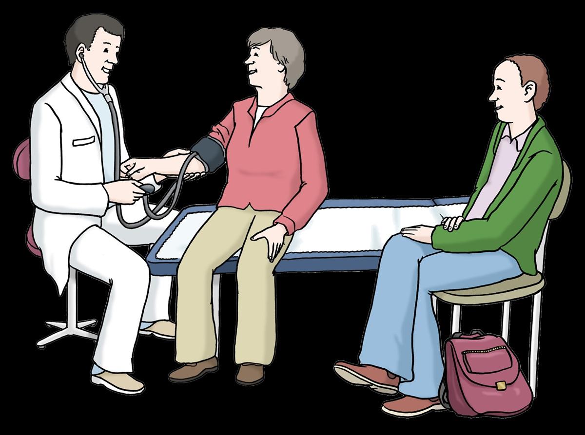 Arzt mit Patienten