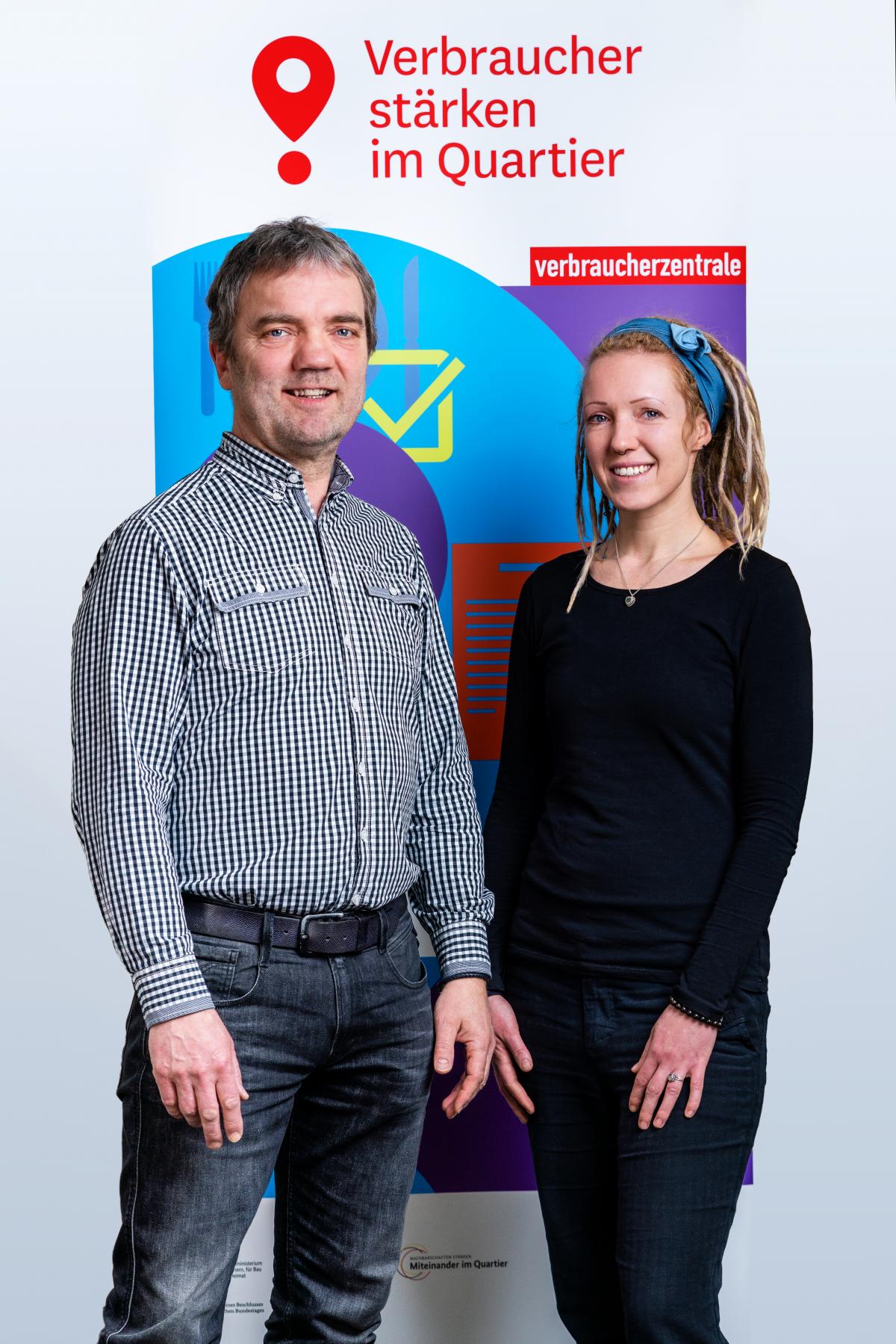 Anne Wolf und Jörn Körner vom Quartiersprojekt der VZB, Foto (c) Tobias Ritz