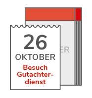 Abbildung Kalender Besuch Gutachterdienst