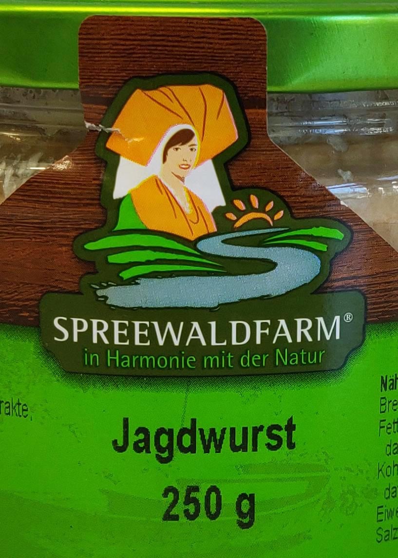 Kritisiertes Label Vetschauer Wurstwaren "Spreewaldfarm / in Harmonie mit der Natur"