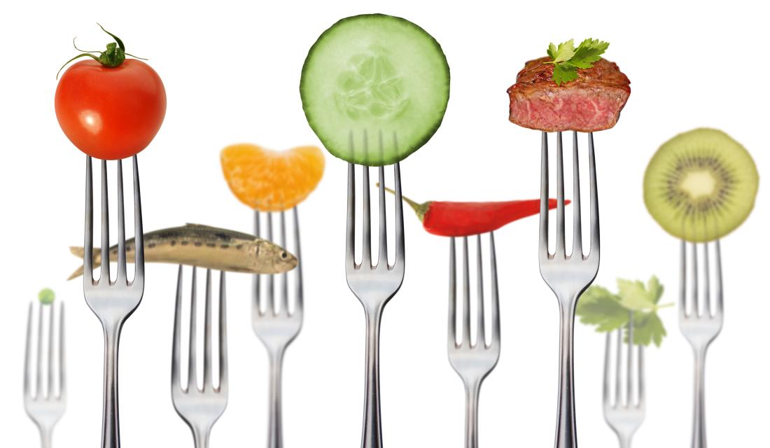 Gabeln Lebensmittel