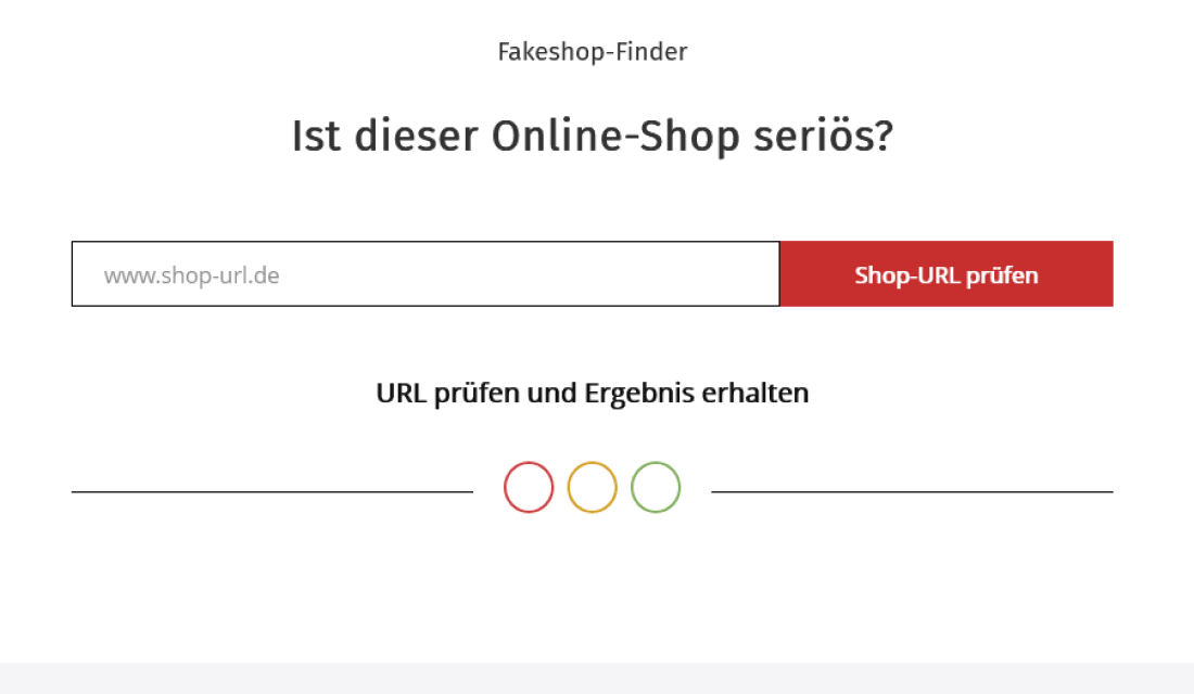 Screenshot des Fakeshop-Finders