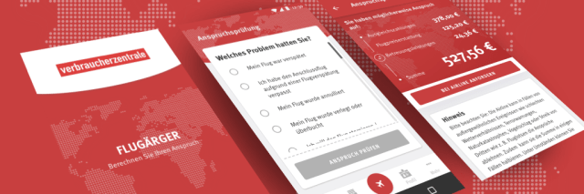 Screenshots der App Flugärger