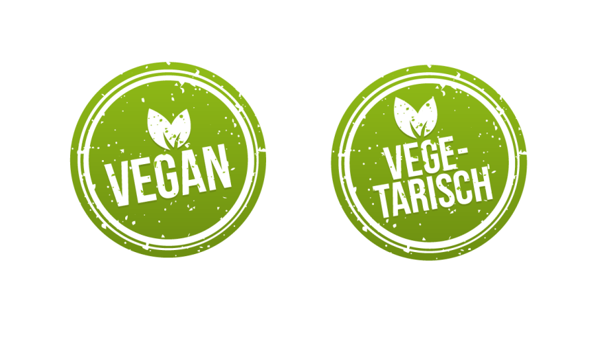 Label Vegan und Vegetarisch