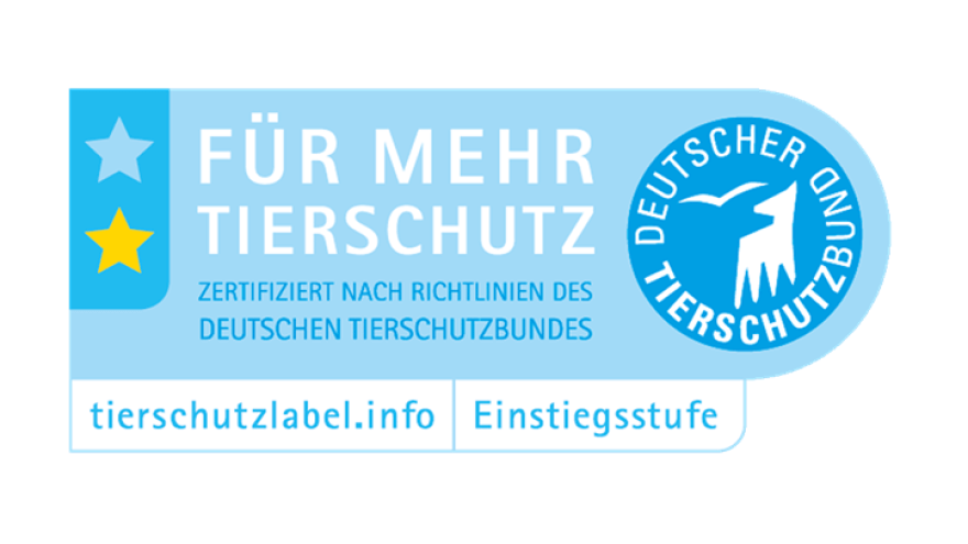 Das Label für Mehr Tierschutz in der Einstiegsstufe.