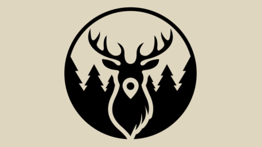 Illustration eines Hirschen als Logo der App "Waldfleisch"