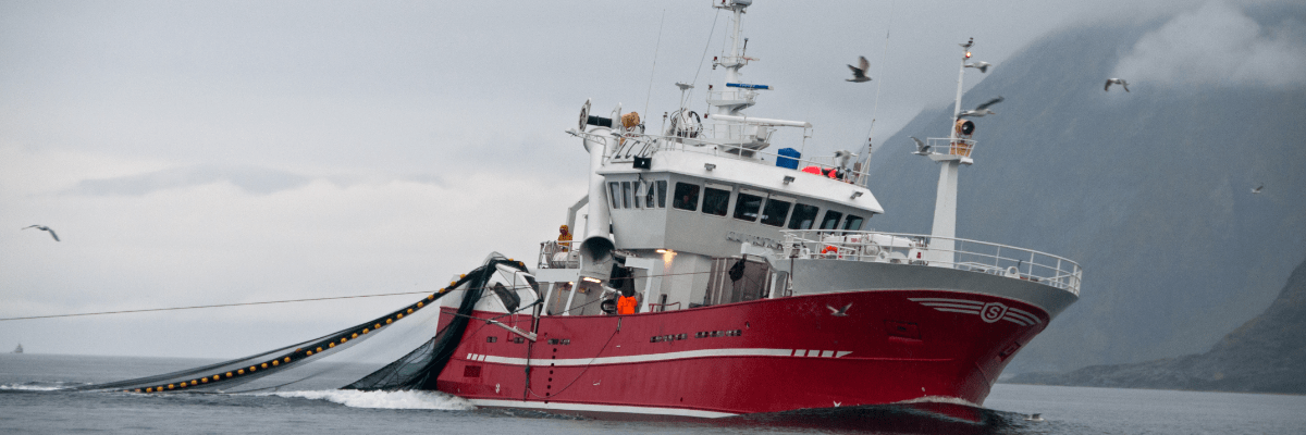 Fischkutter vor der norwegischen Küste