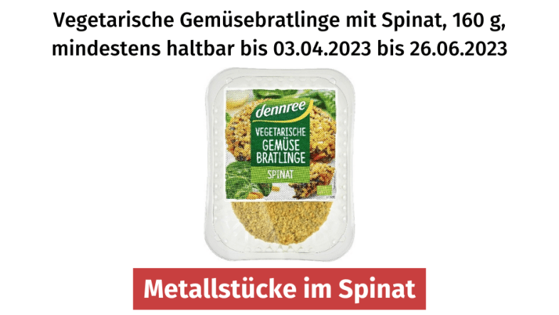 Rückruf Dennree Gemüsebratlinge