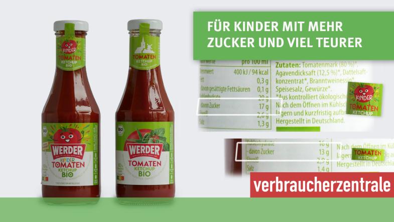 Kinder-Ketchup mit Störer