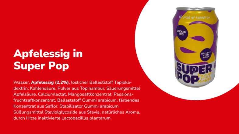 Apfelessig in SuperPop