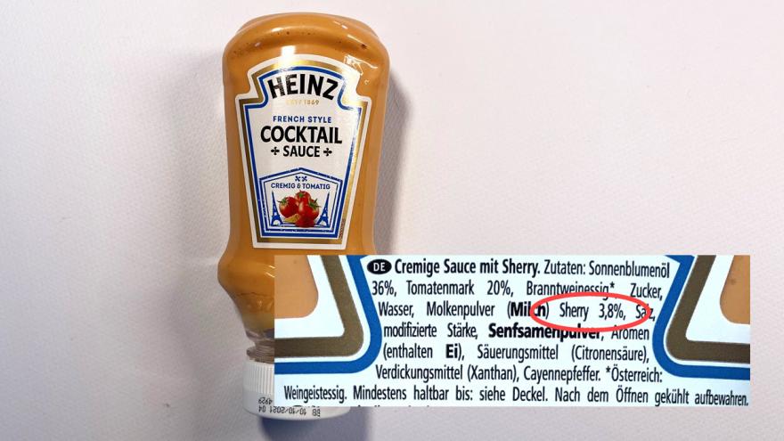 Cocktail-Sauce Produktauswahl zu Alkohol in Lebensmitteln Kuchen Desserts Fertigsuppen Saucen (c) Verbraucherzentrale Brandenburg