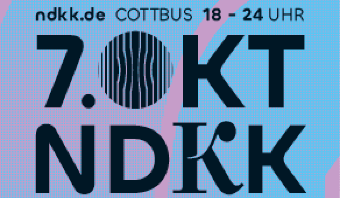 Banner zur Nacht der kreativen Köpfe in Cottbus am 7. Oktober 2023